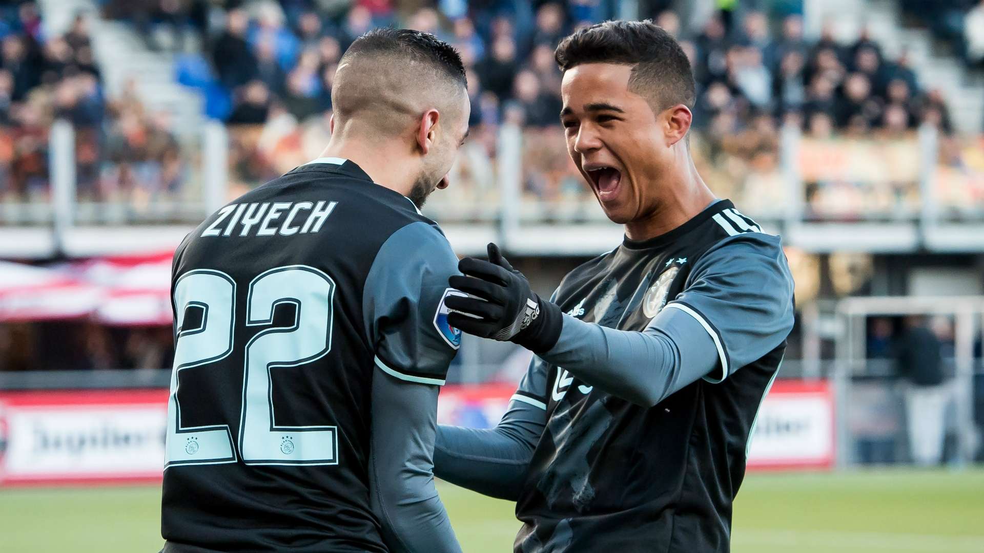 Hakim Ziyech, Justin Kluivert, PEC Zwolle vs. Ajax, 01152017
