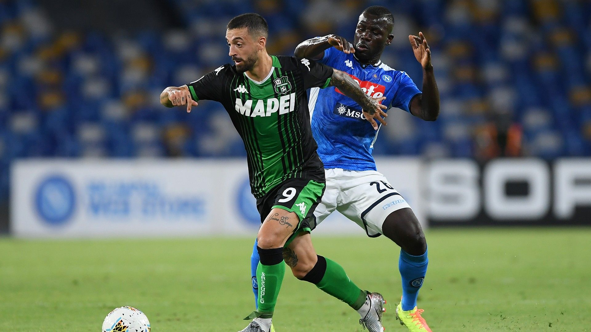 Caputo Koulibaly - Napoli Sassuolo 25072020