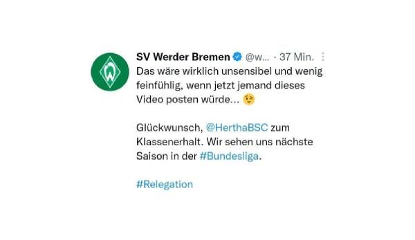 Werder Bremen Tweet