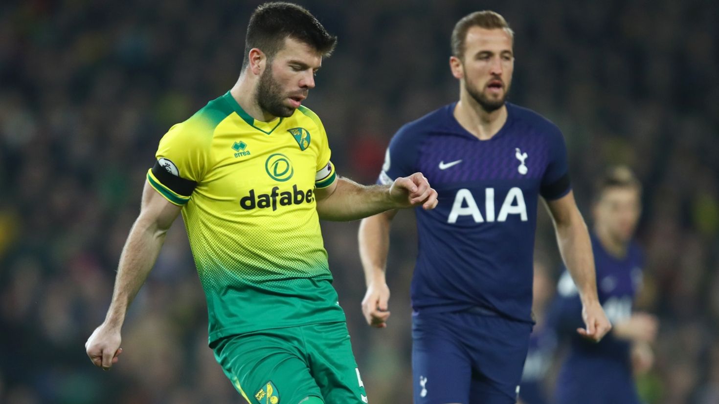Grant Hanley Norwich Harry Kane Tottenham