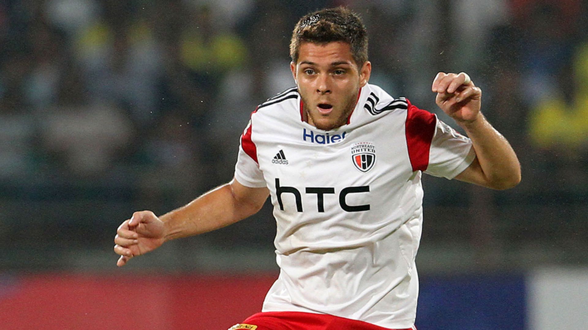Guilherme Felipe de Castro of NorthEast United FC in action during ISL match