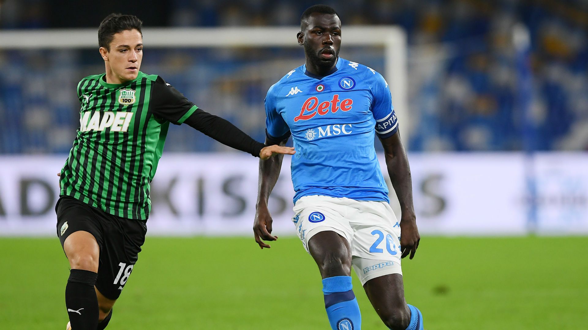 Kalidou Koulibaly Giacomo Raspadori Napoli Sassuolo