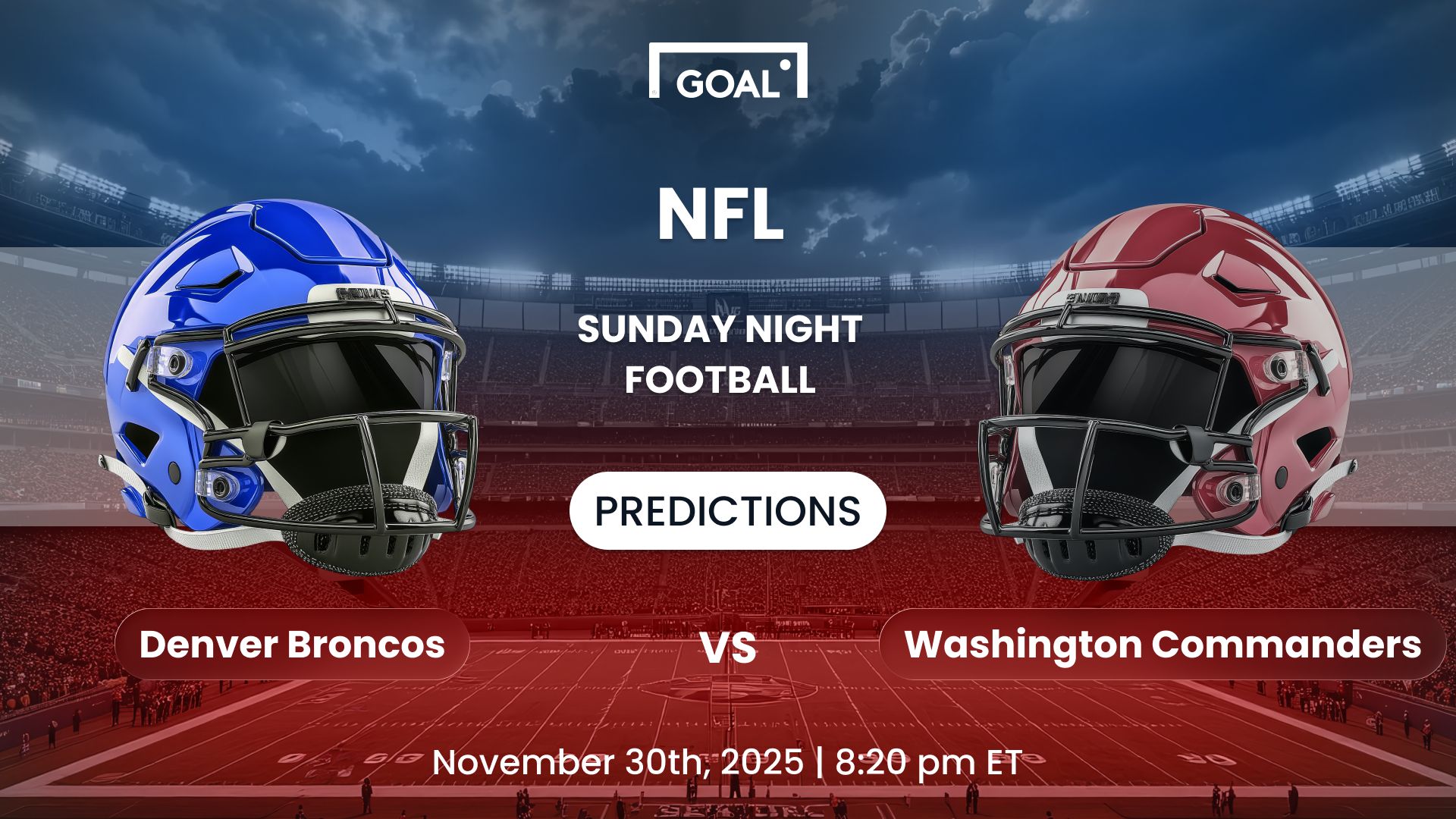 Broncos vs Commanders Predictions sunday night football