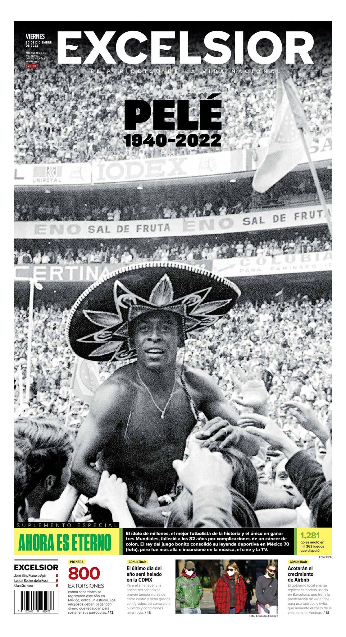 Capa Excelsior Pelé