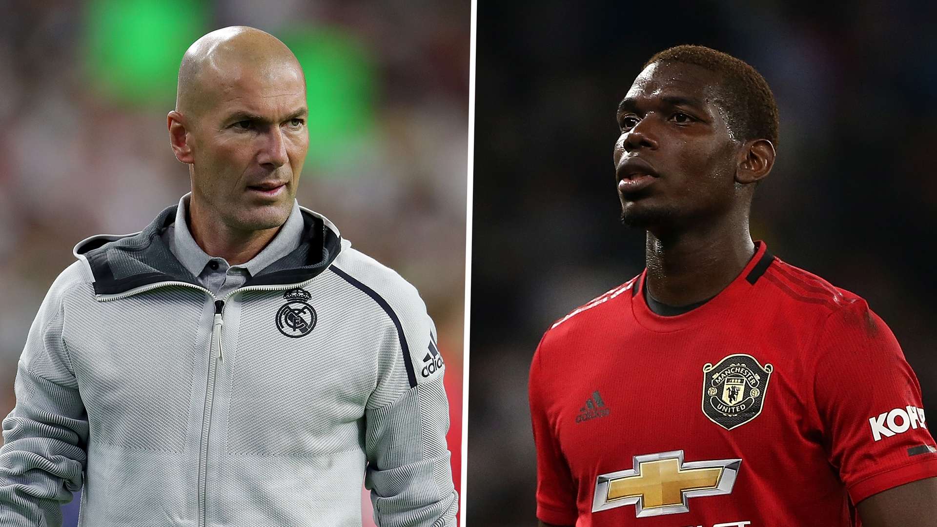 Zinedine Zidane Paul Pogba Real Madrid Manchester United