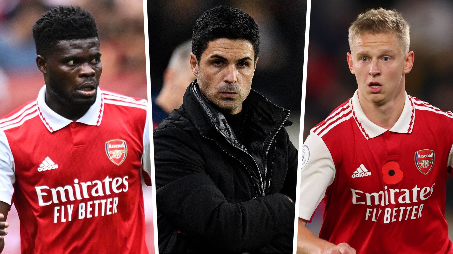 Thomas Partey Mikel Arteta Oleksandr Zinchenko