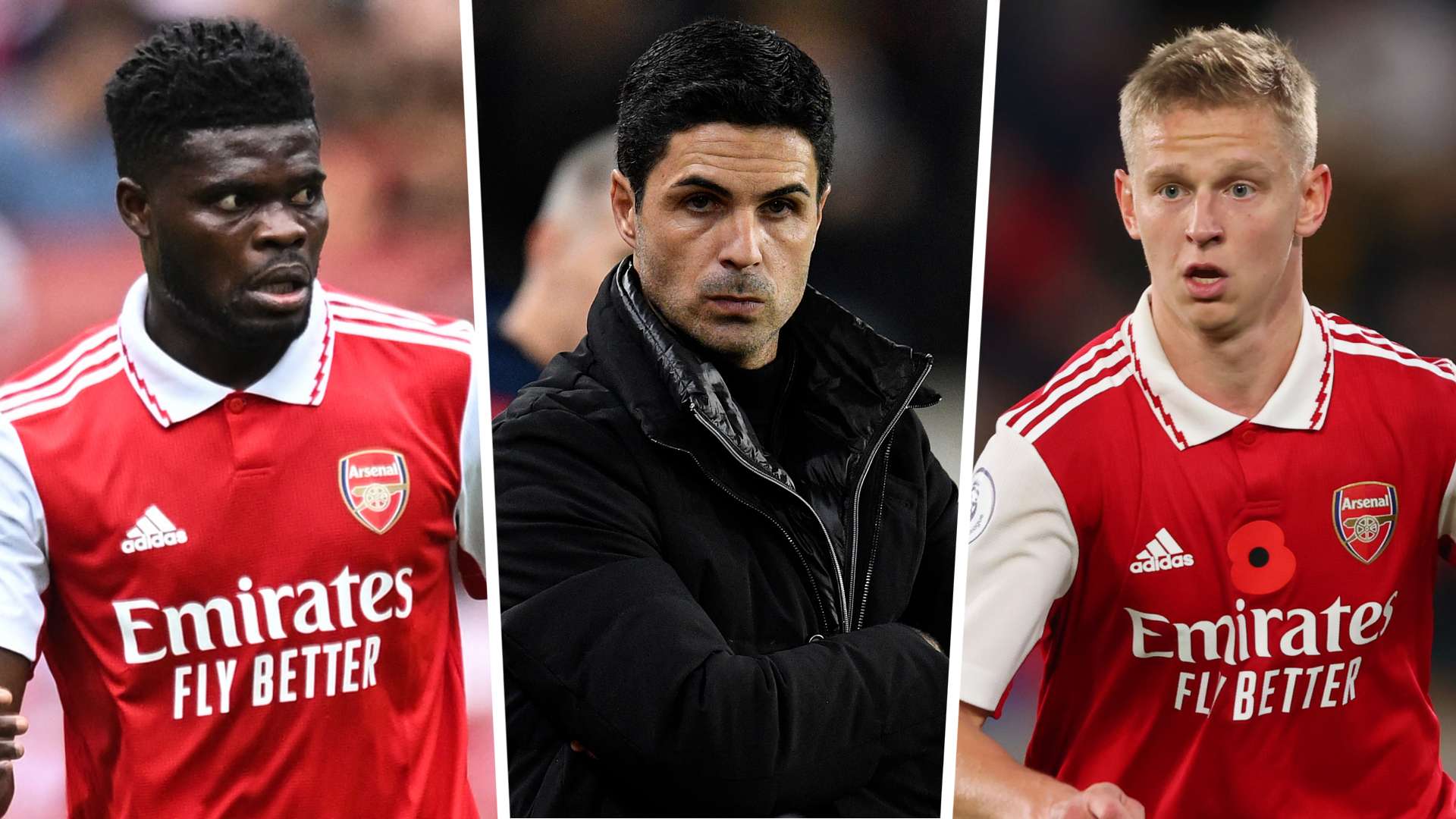 Thomas Partey Mikel Arteta Oleksandr Zinchenko