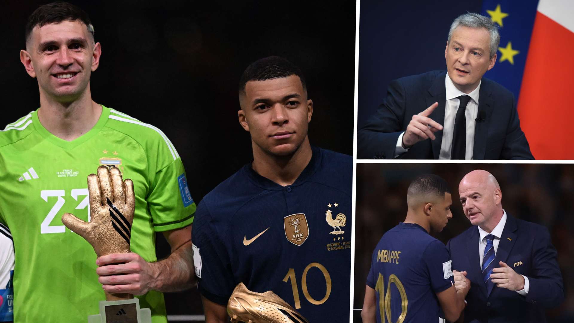 Emiliano Martinez Kylian Mbappe