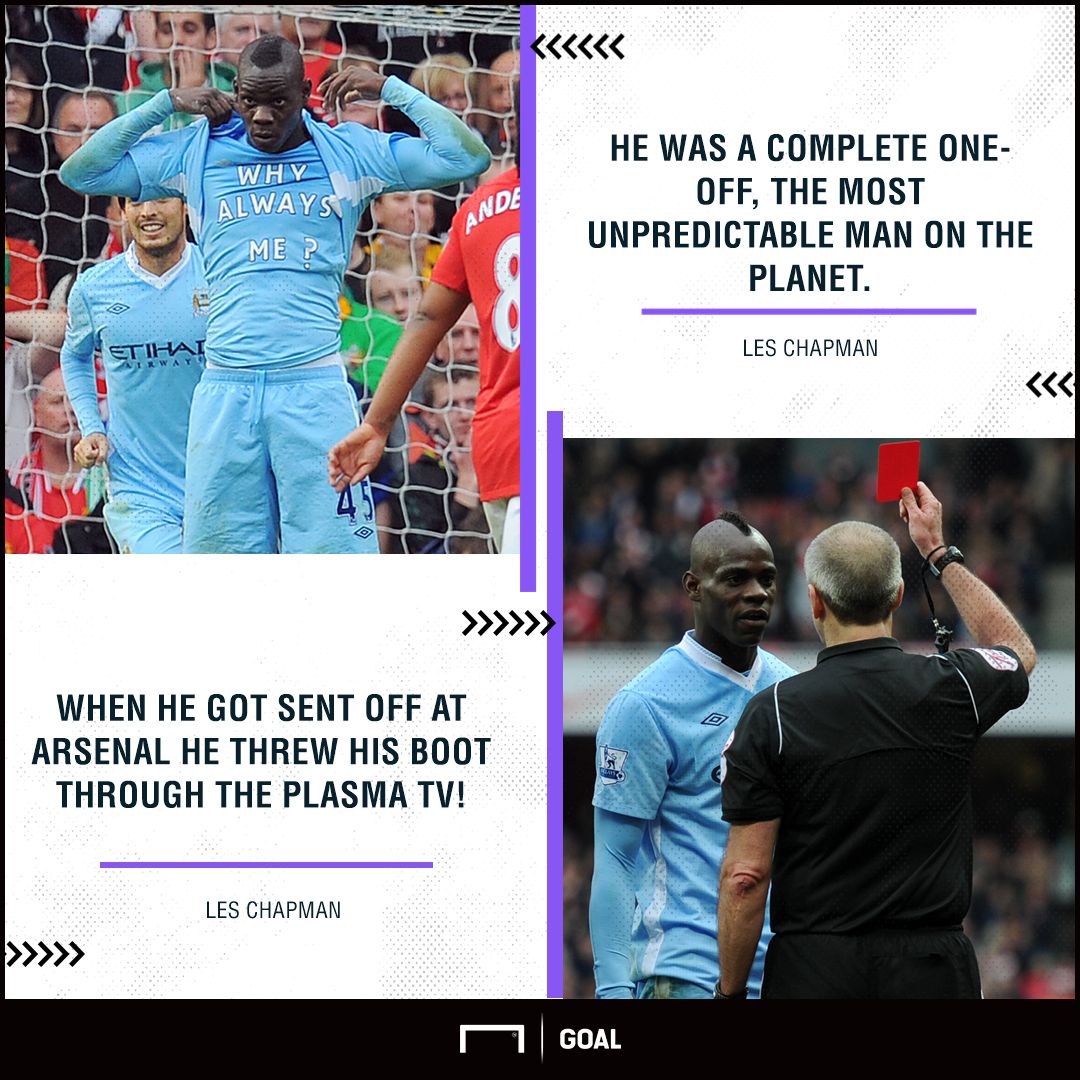 Mario Balotelli Les Chapman Manchester City boot plasma