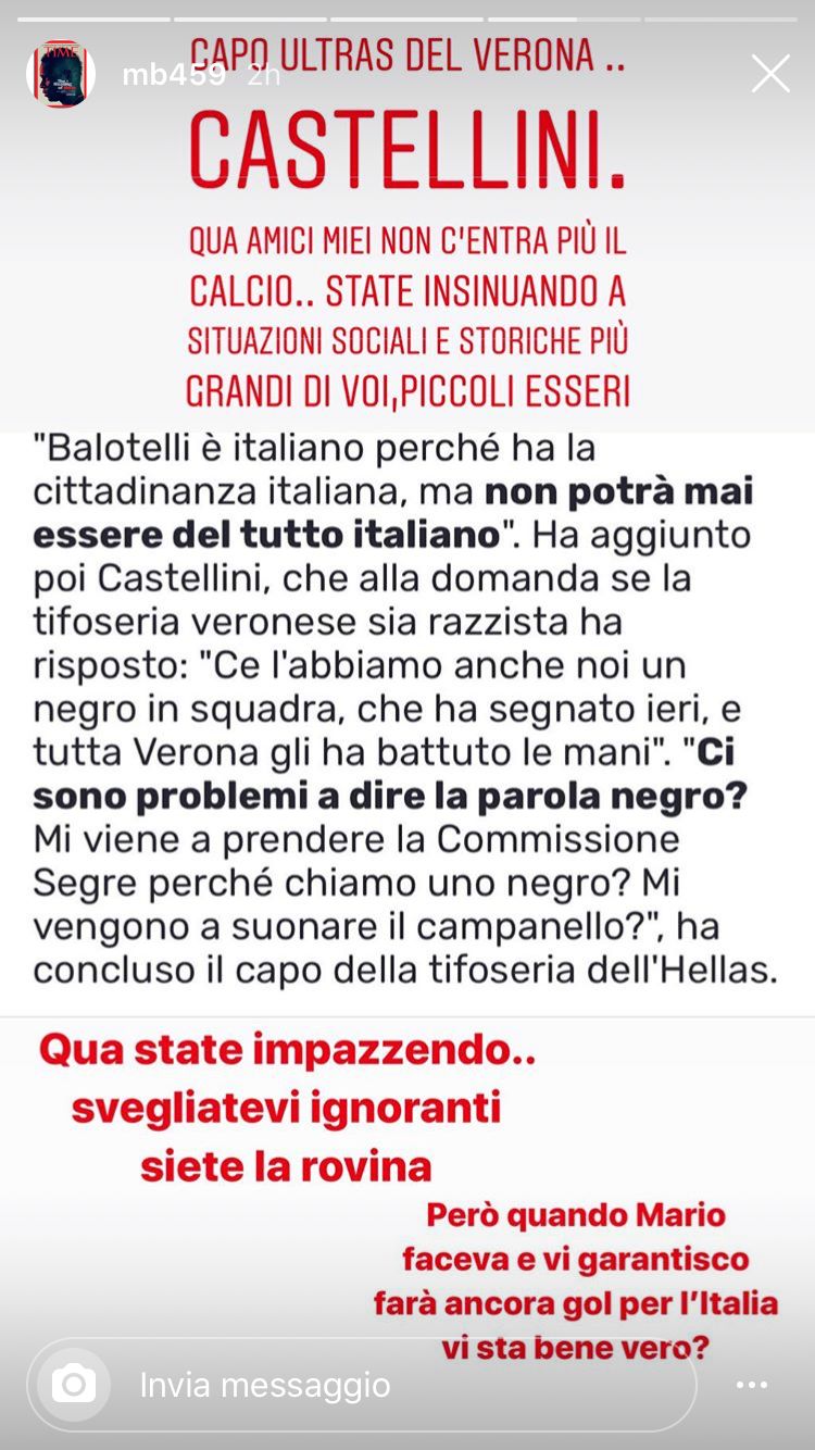 Balotelli insta story