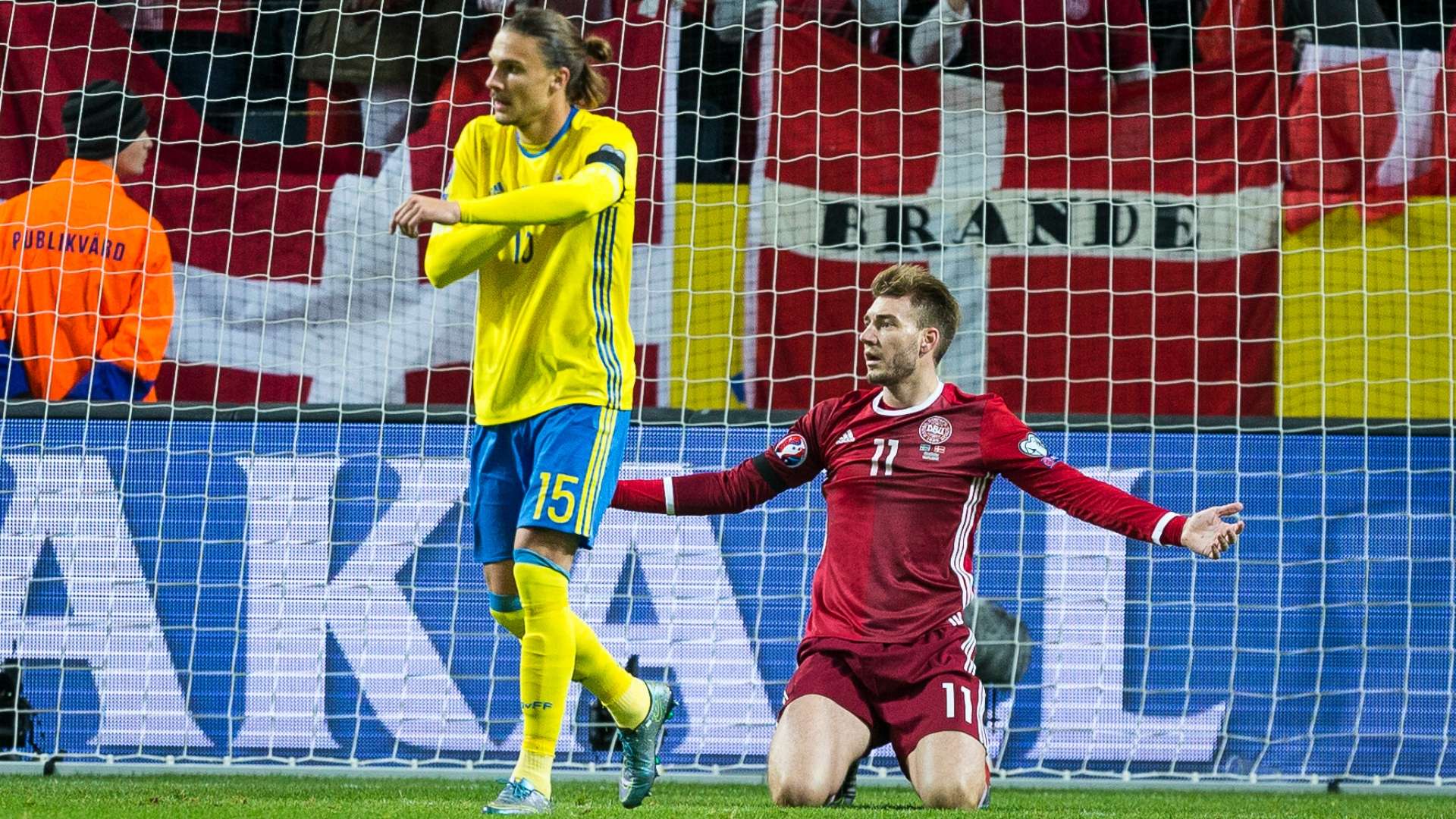 Niklas Bendtner Sweden Denmark UEFA EURO 2016 Qualifier 14/11/2015