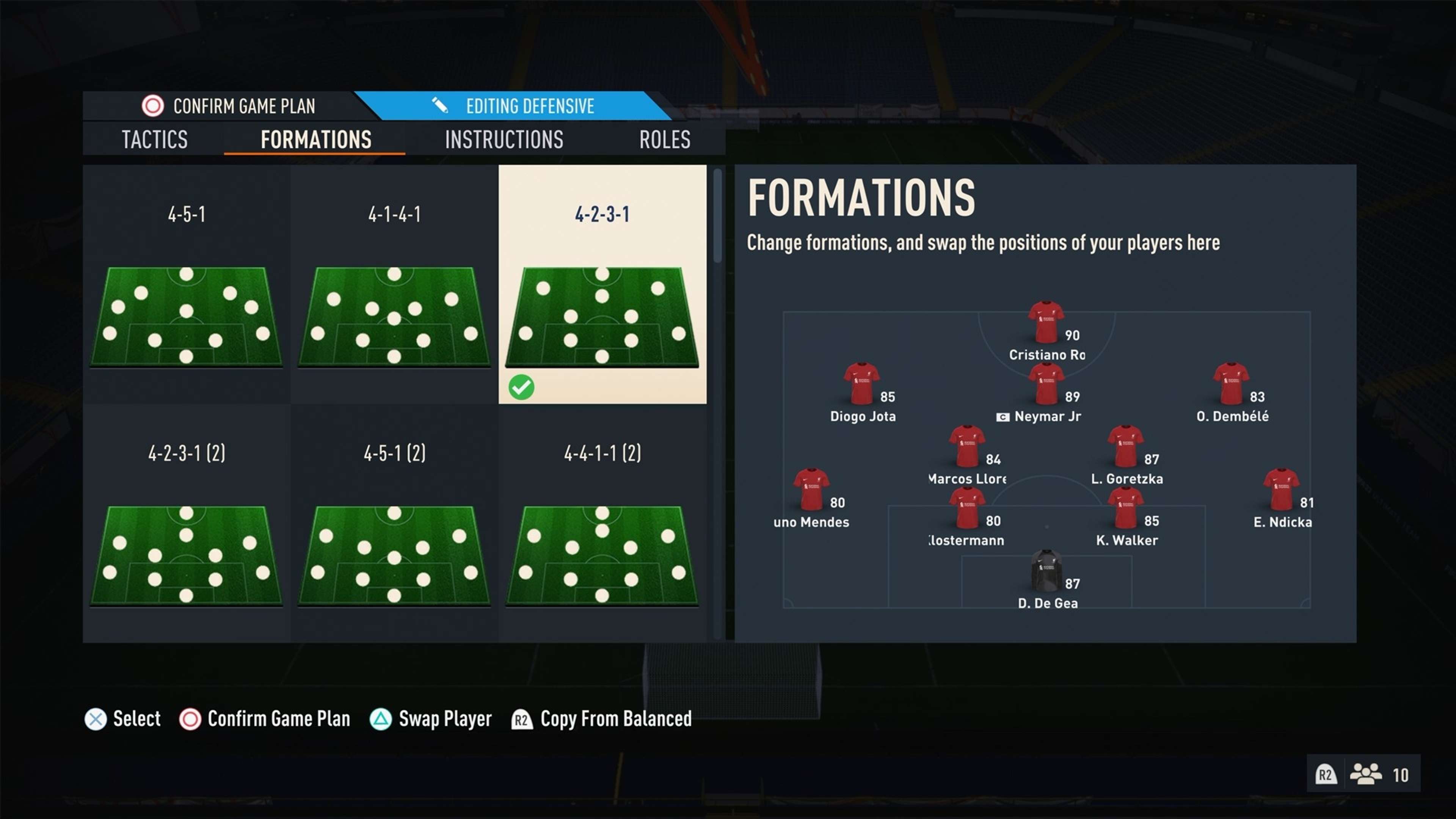 FIFA 23 4-2-3-1 formation