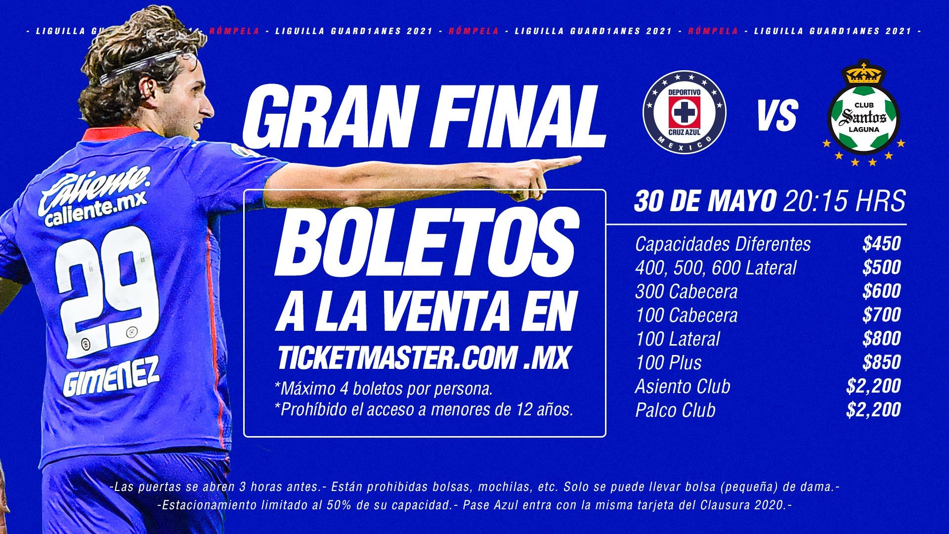Cruz Azul boletos final
