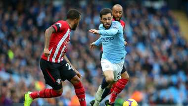 Bernardo Silva Ryan Bertrand Man City vs Southampton Premier League 2018-19