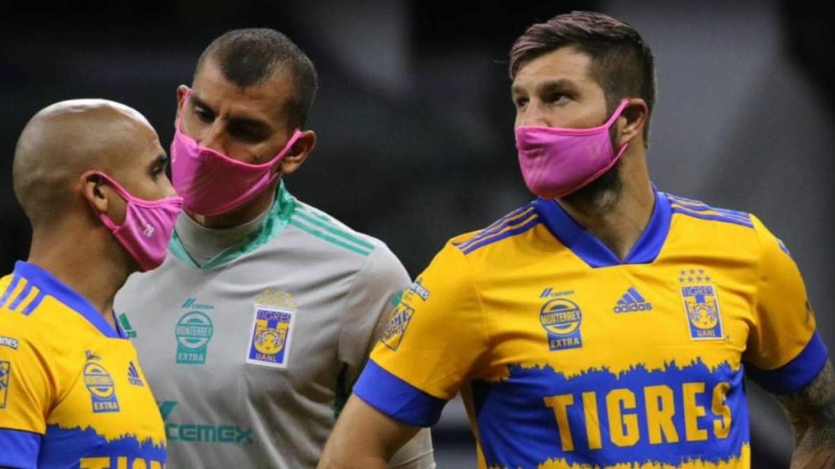 Tigres André-Pierre Gignac Nahuel Guzmán cubrebocas