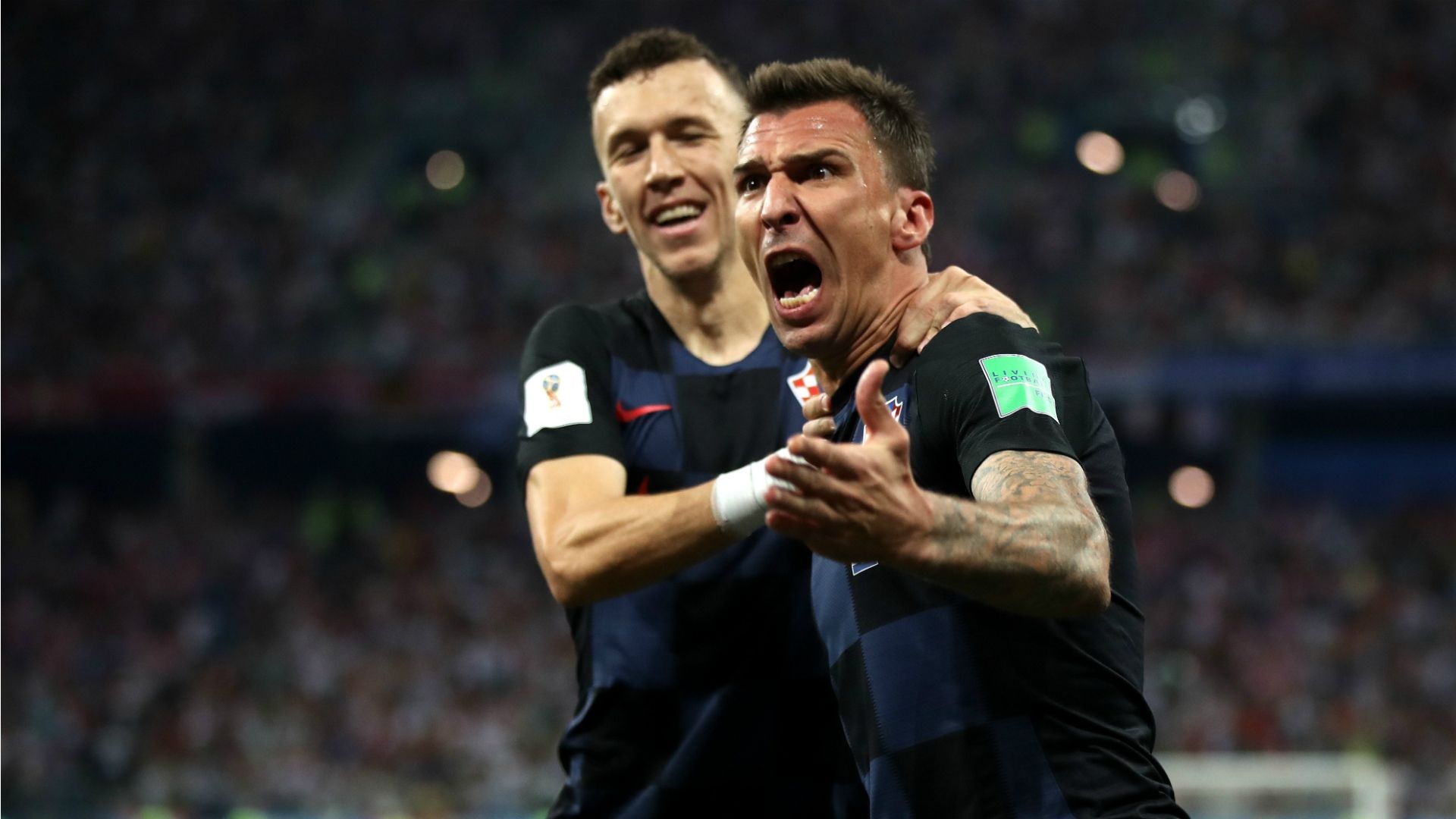 Mario Mandzukic Ivan Perisic Croatia Denmark World Cup 01072018