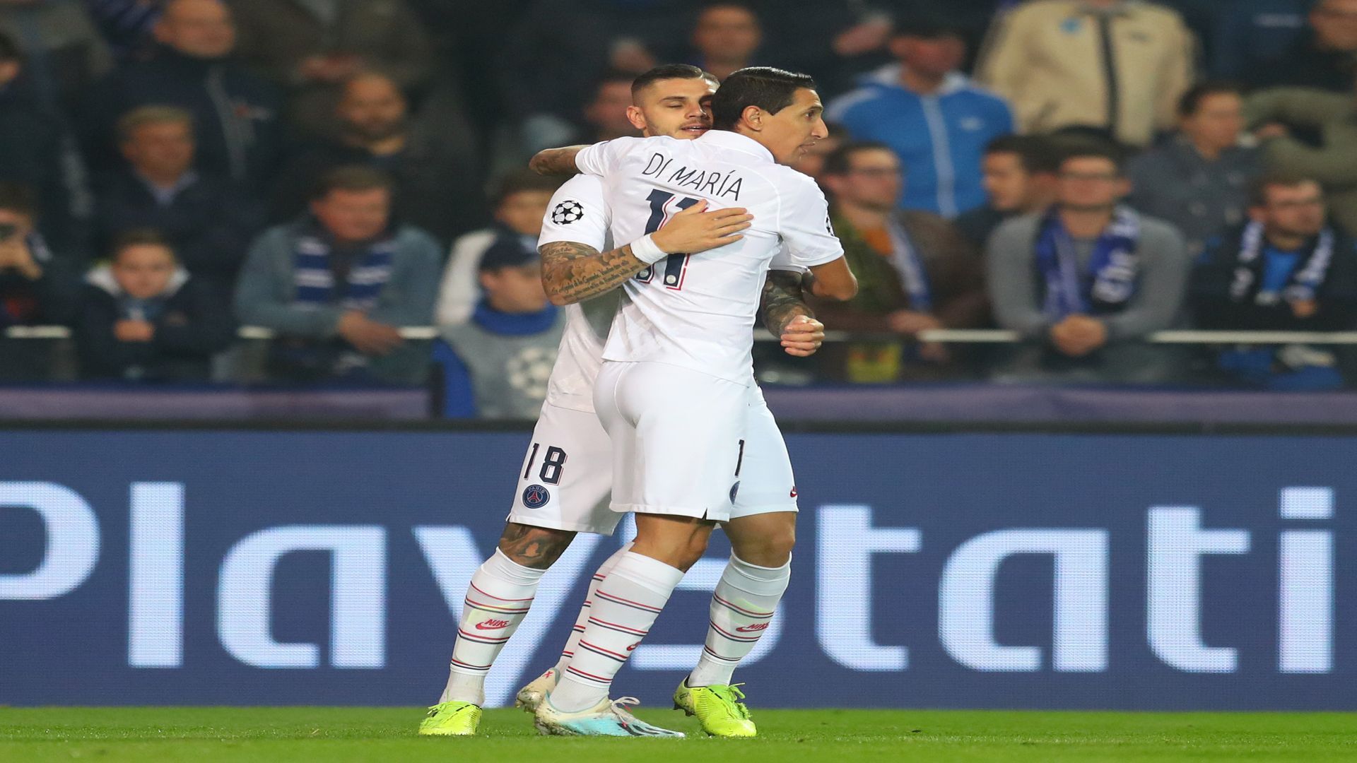 Mauro Icardi Angel Di Maria Bruges PSG Champions League 22102019