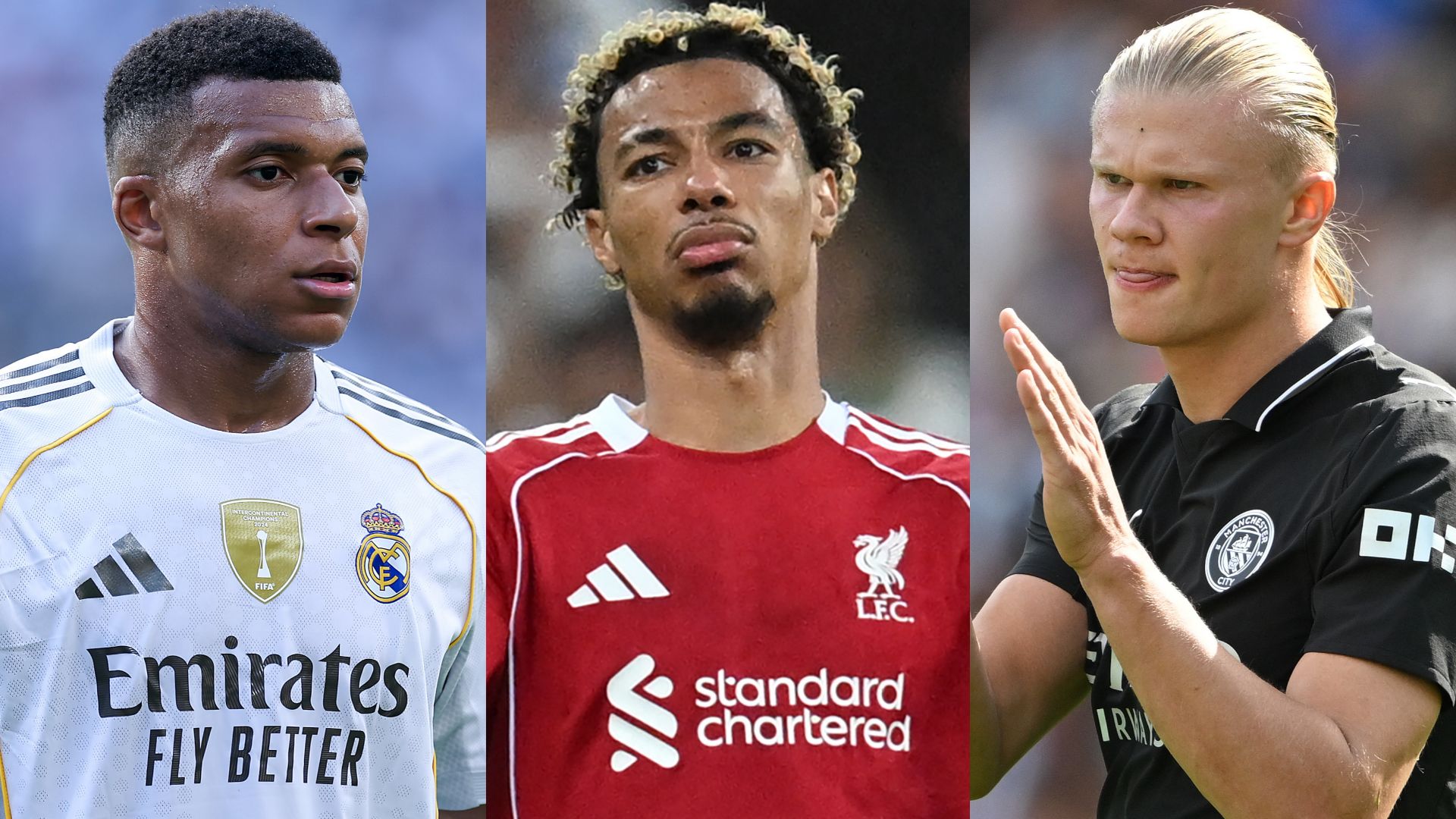 Hugo Ekitike Erling Haaland Kylian Mbappe