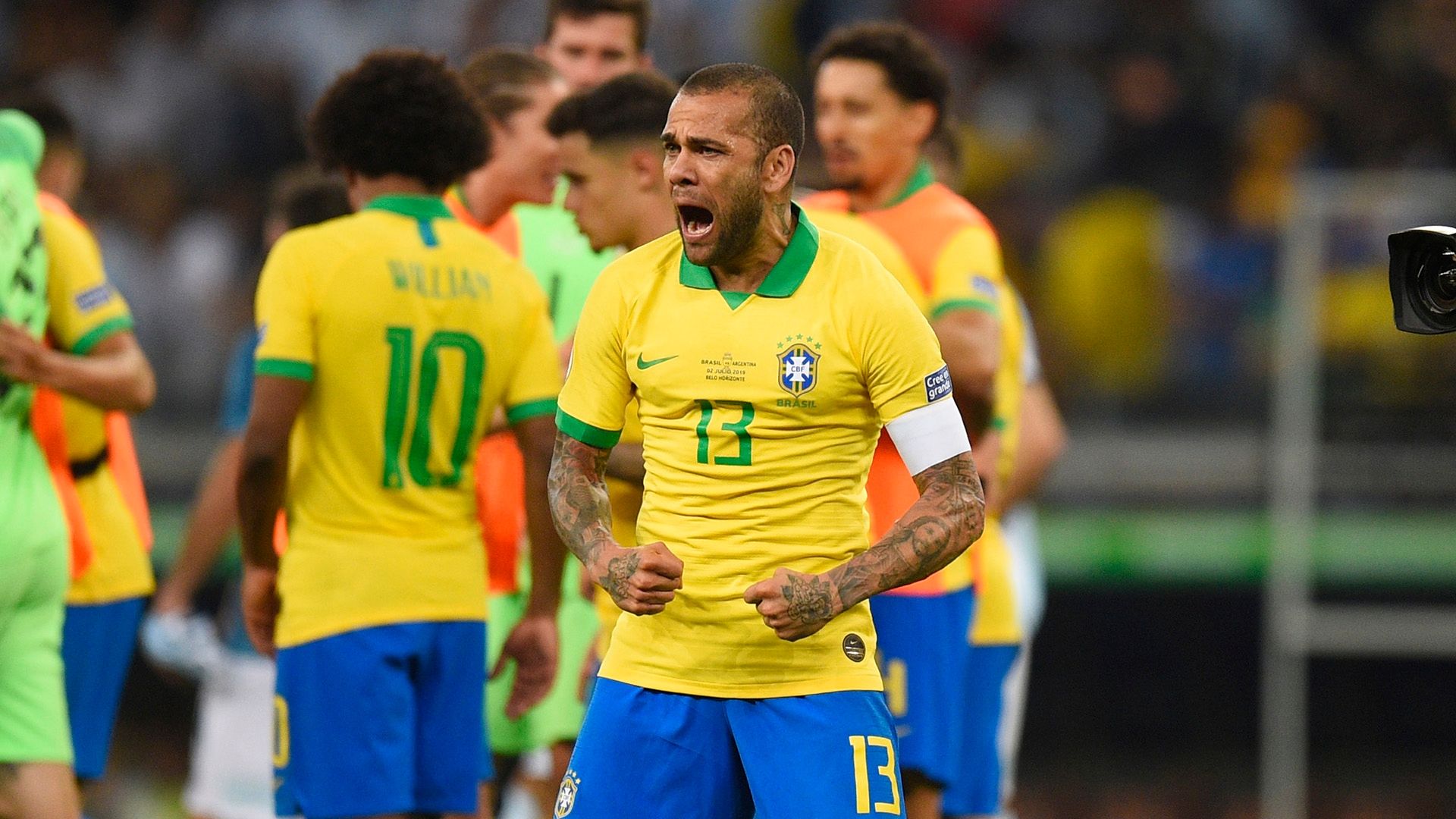 Dani Alves Brasil Argentina Copa América 02072019