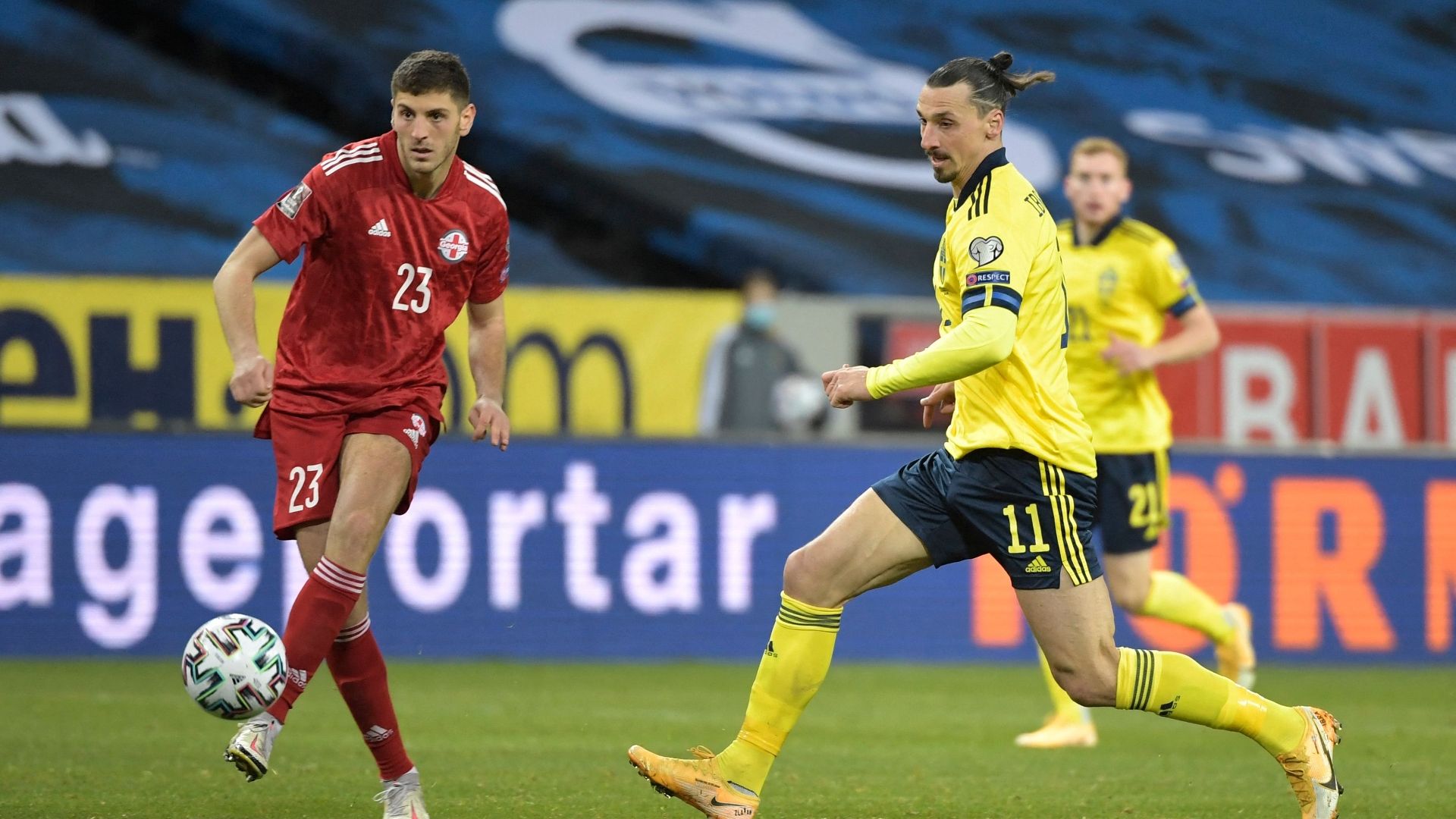 Ibrahimovic durante un Suecia vs. Georgia