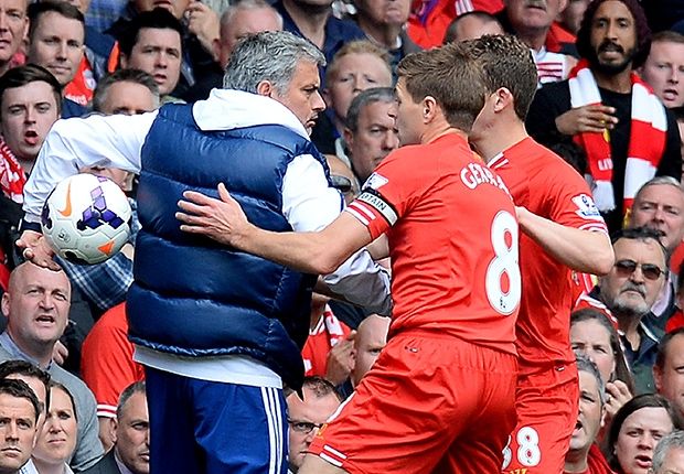 Jose Mourinho Chelsea Steven Gerrard Liverpool Premier League 04282014