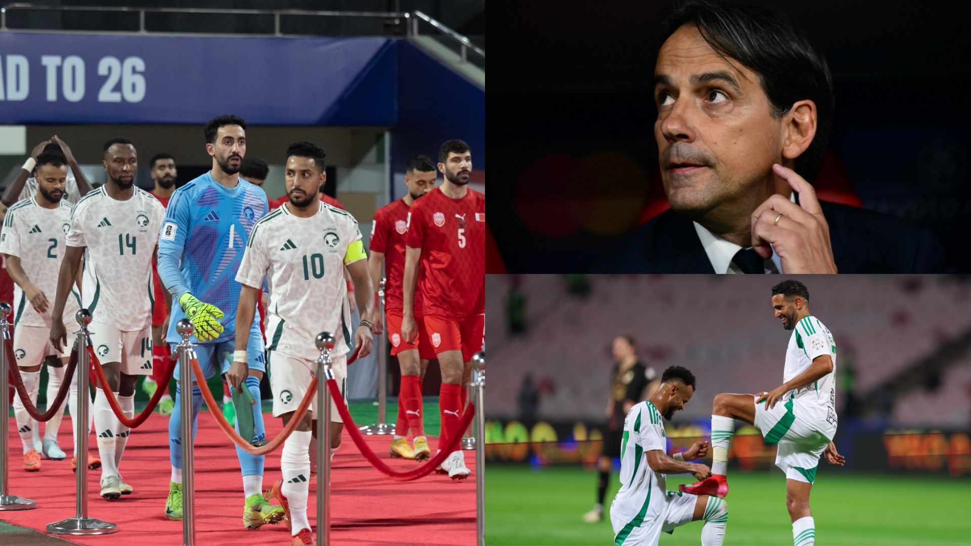 Bahrain vs Saudi Arabia Ali Majrashi Riyad Mahrez Simone Inzaghi