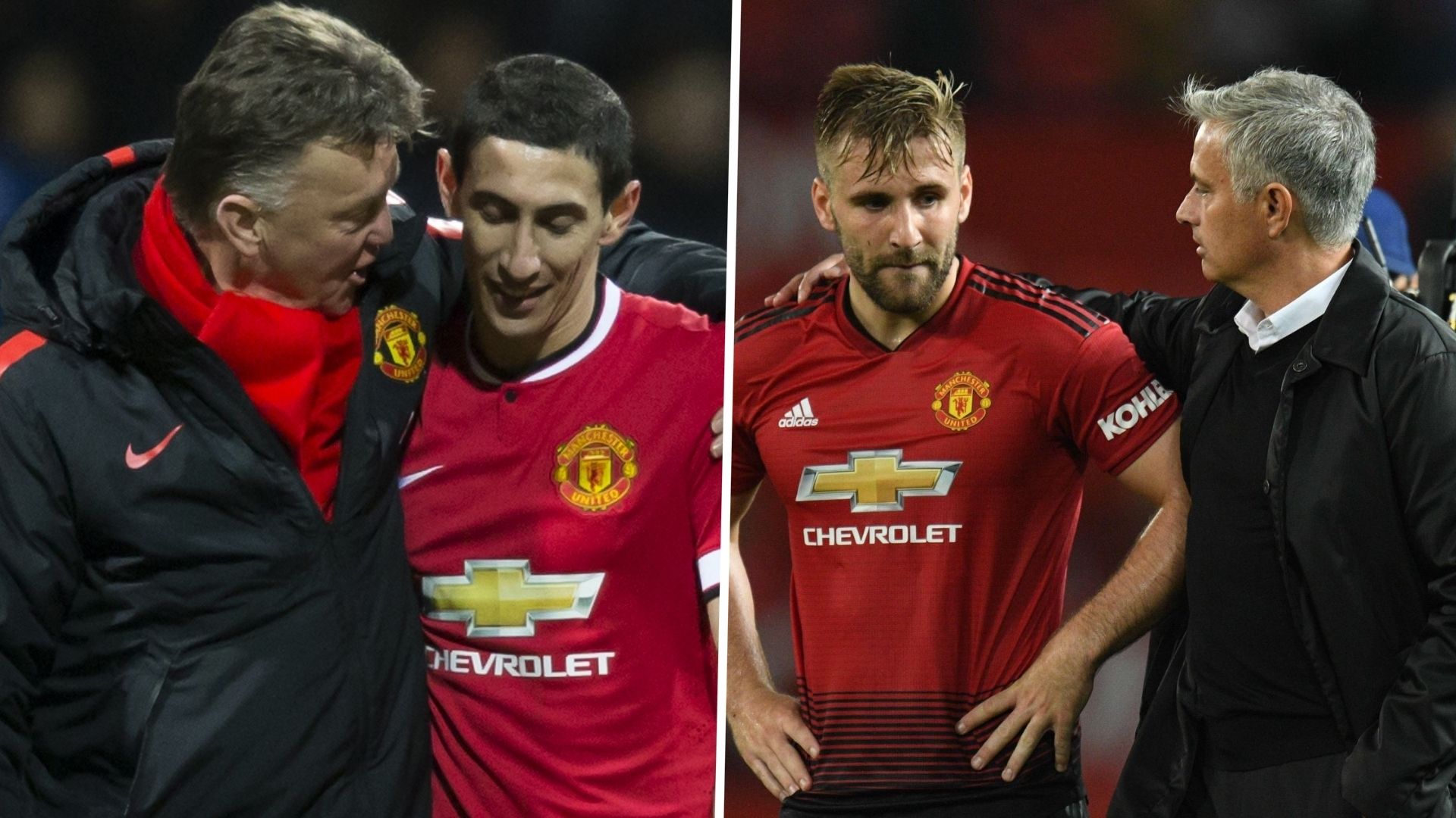 Shaw - Mourinho, Di Maria - van Gaal