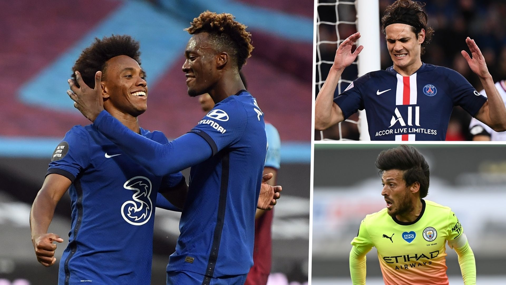 Willian Edinson Cavani David Silva Chelsea GFX