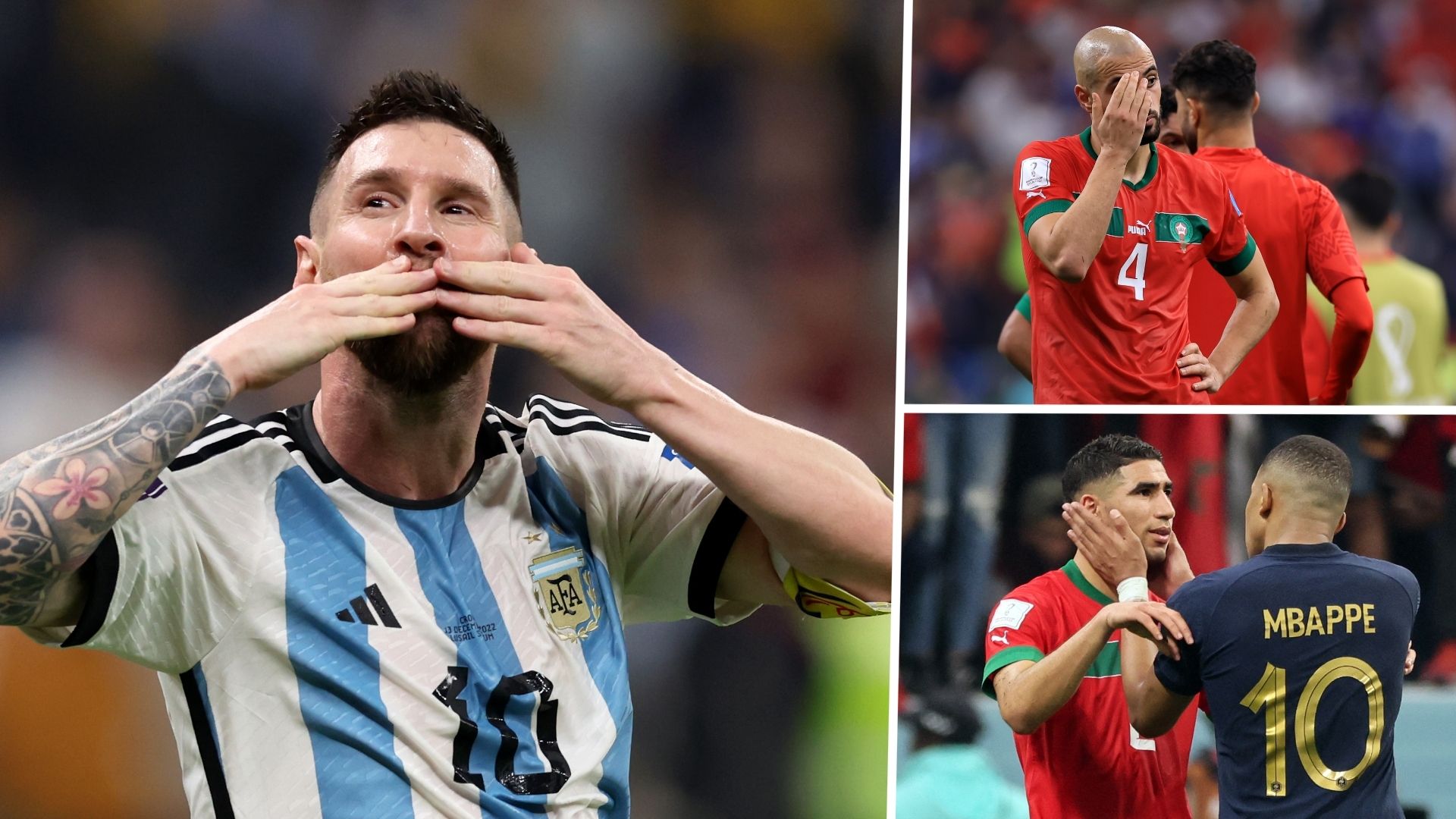 Messi, Amrabat, Hakimi, Mbappe