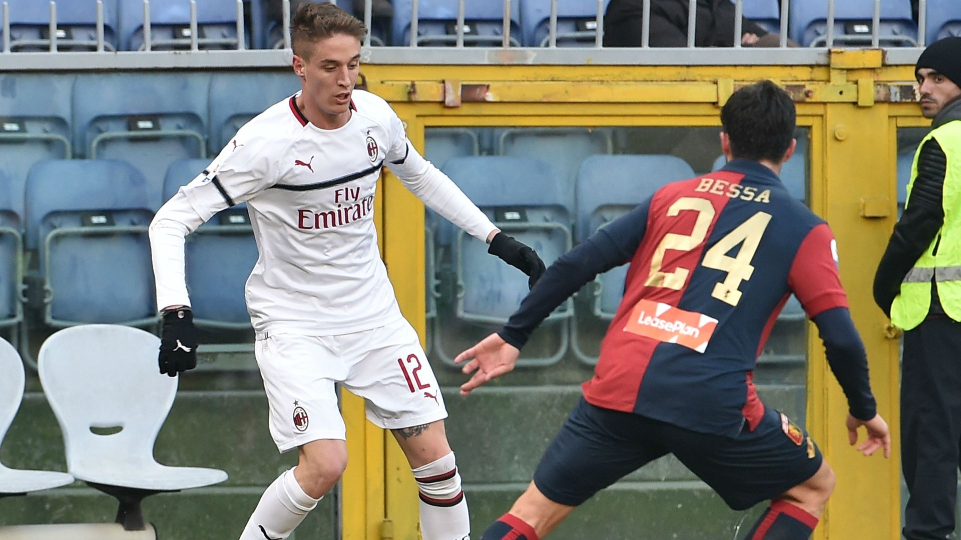 Andrea Conti Daniel Bessa Genoa Milan Serie A