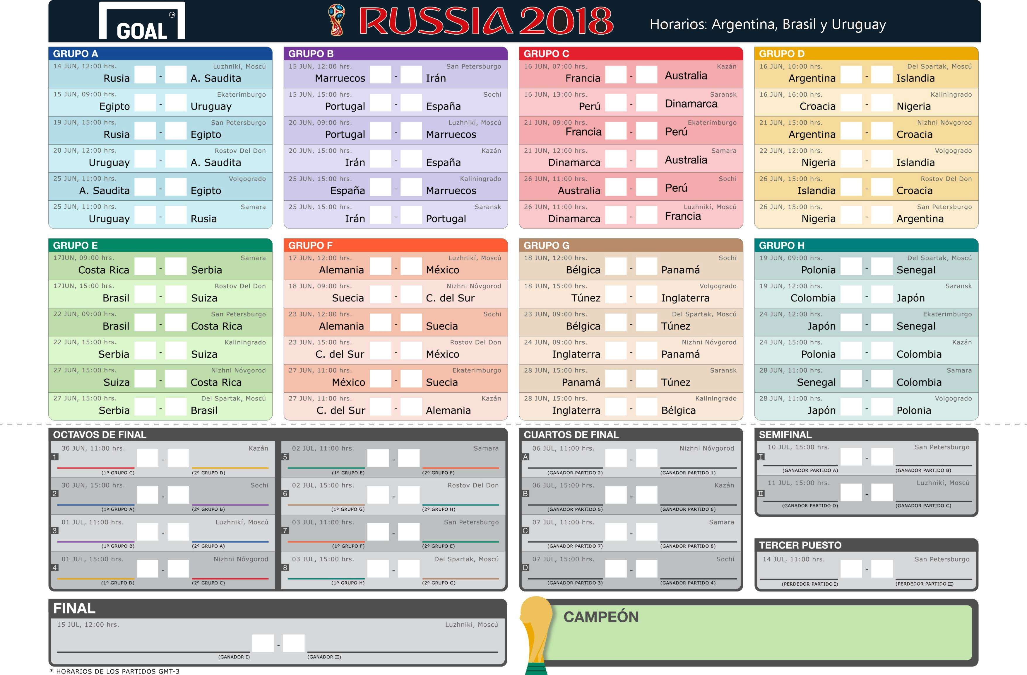 Captura Fixture Rusia 2018 para Argentina