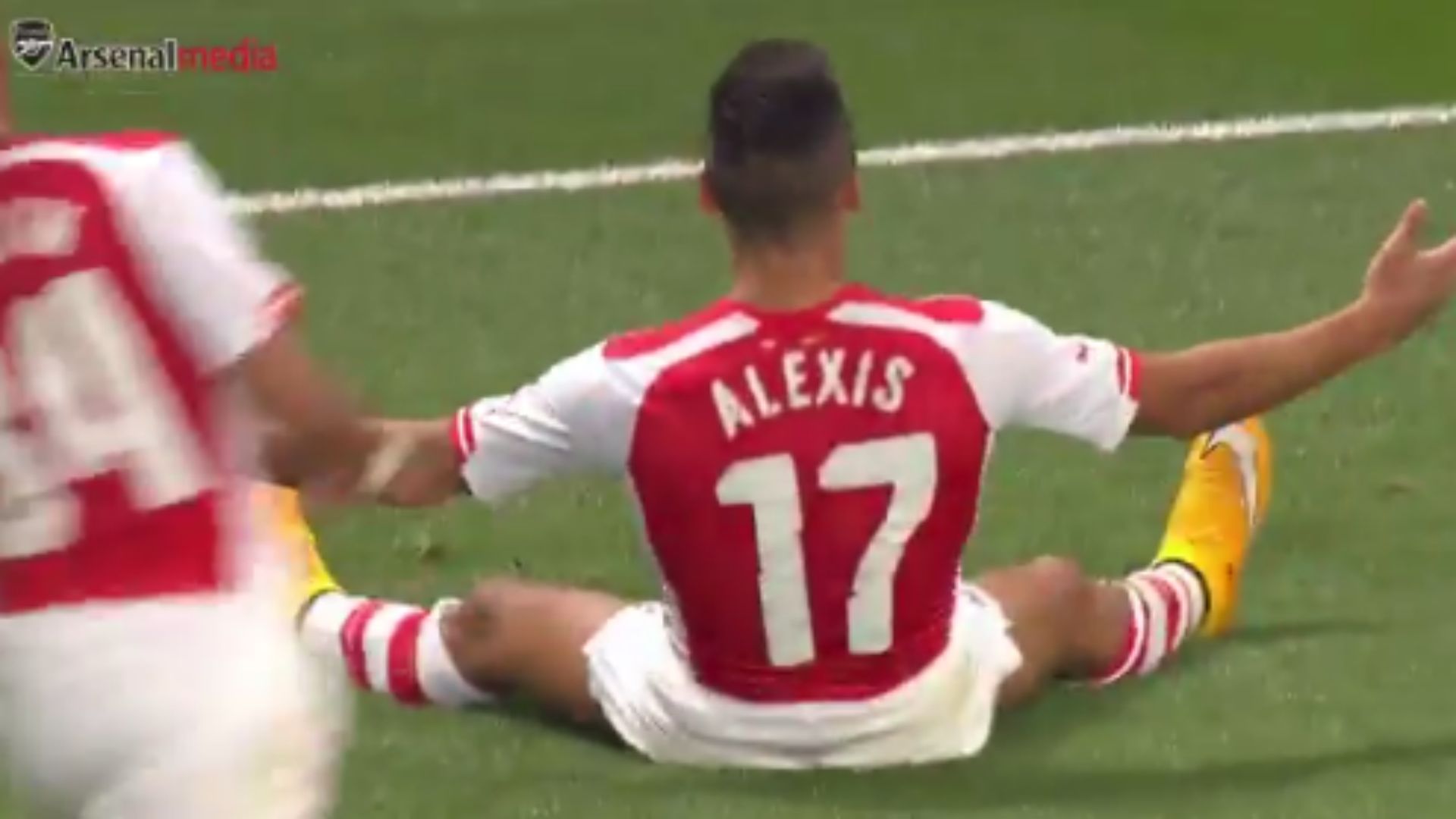 Captura TV. Alexis Arsenal 2014 Southampton