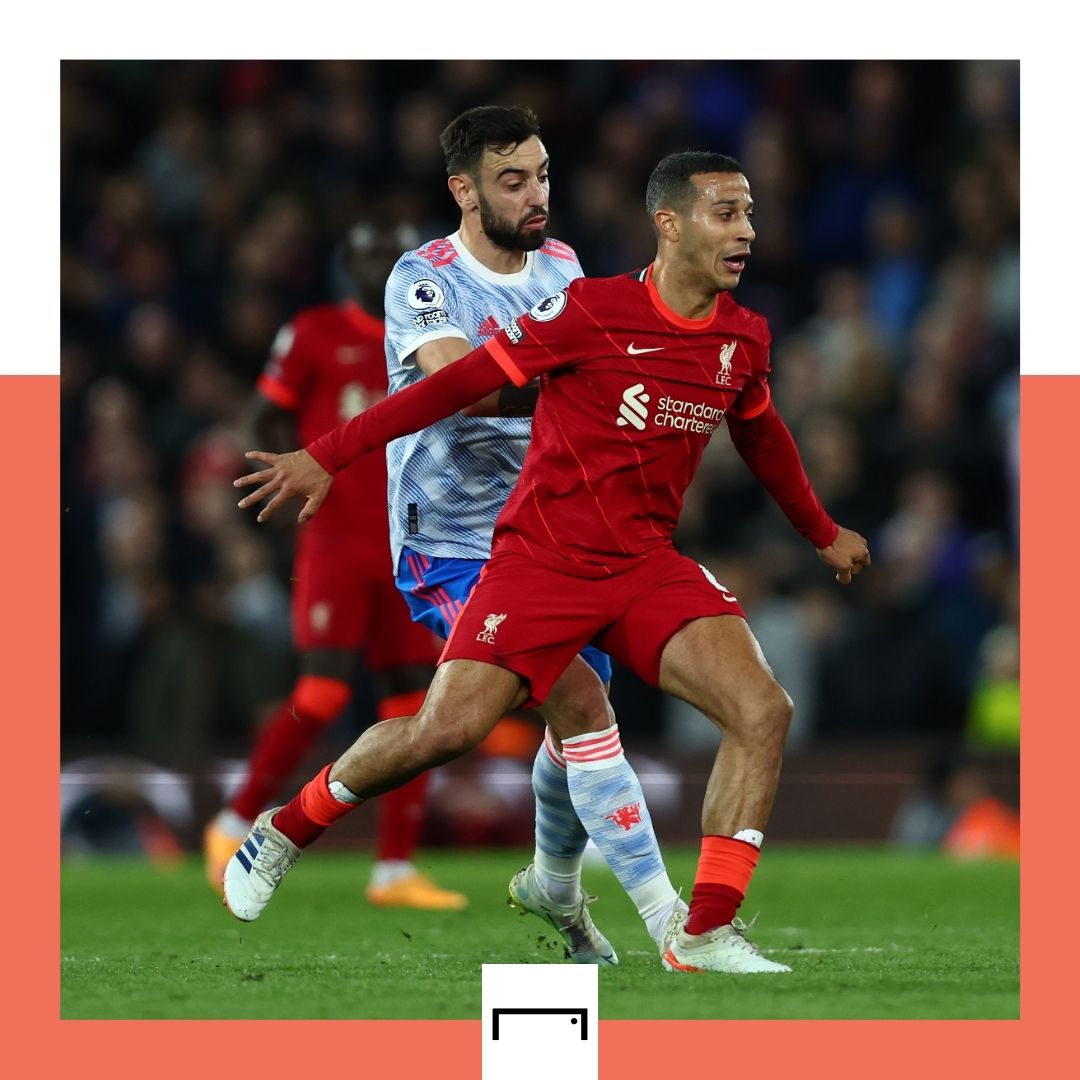 Thiago Liverpool Bruno Fernandes Manchester United GFX