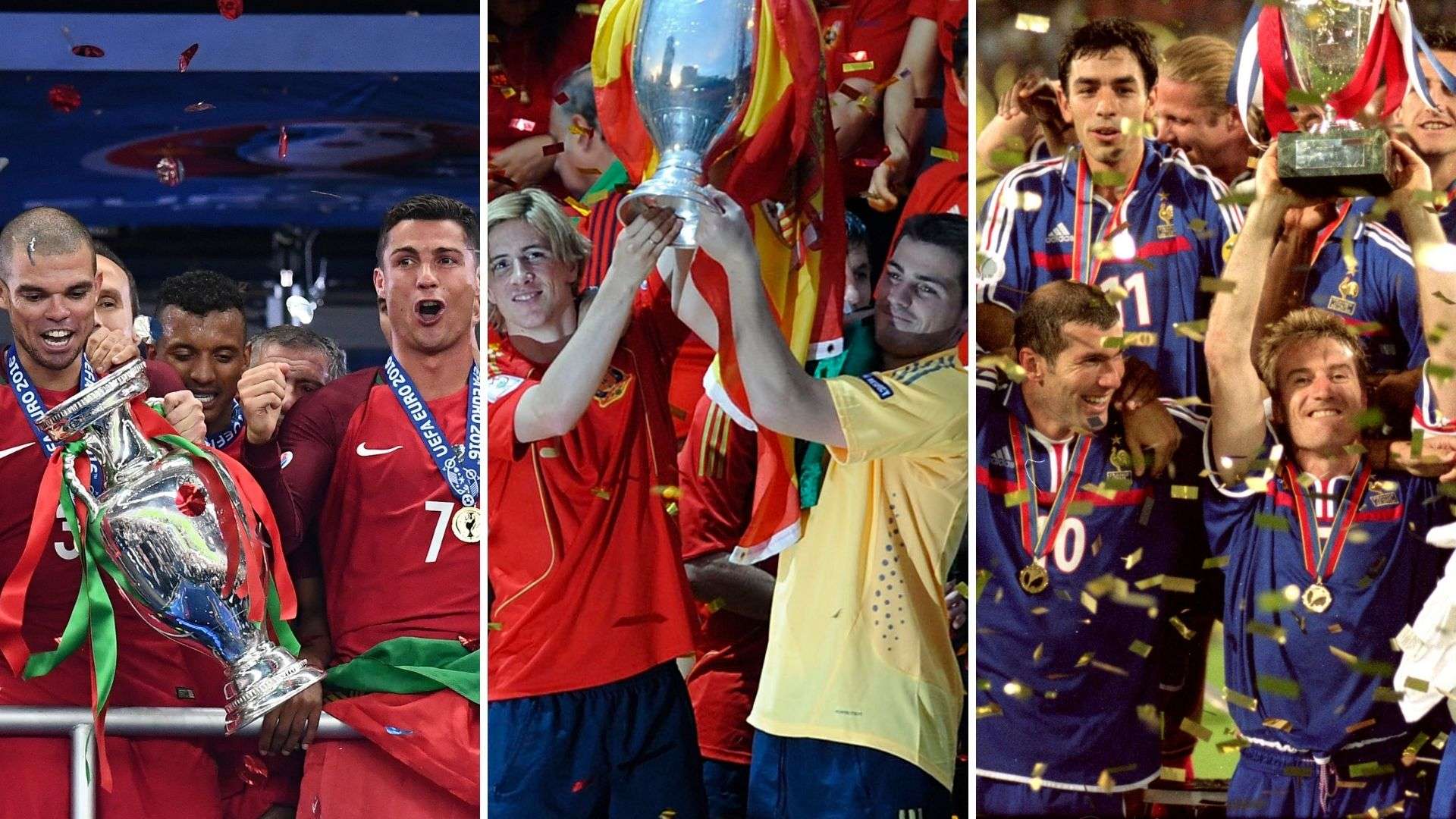 Portugal, España y Francia, campeonas de Eurocopa