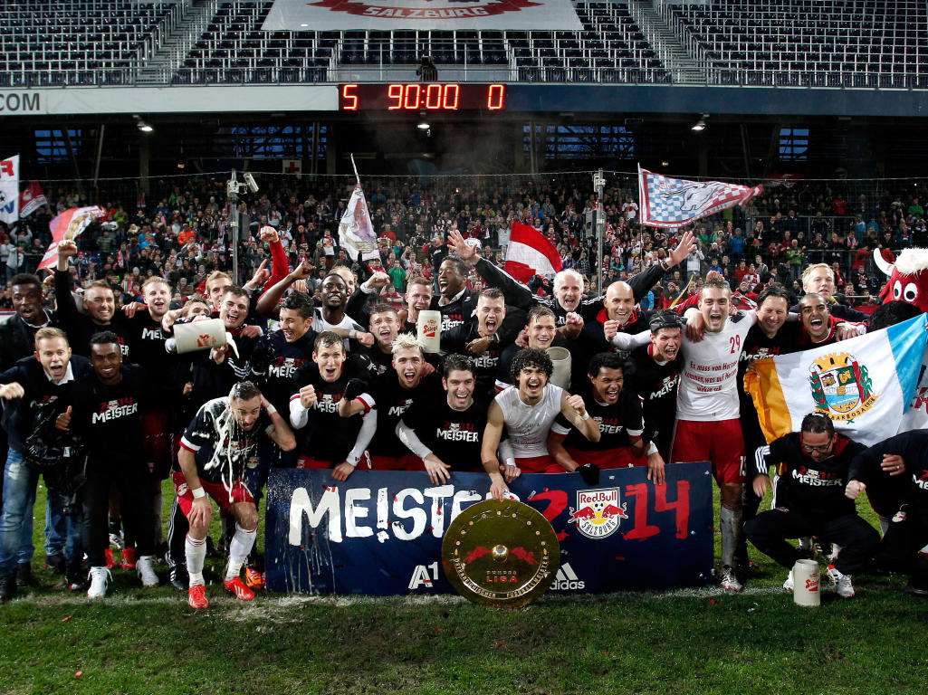 RB Salzburg celebrate championship in Austria