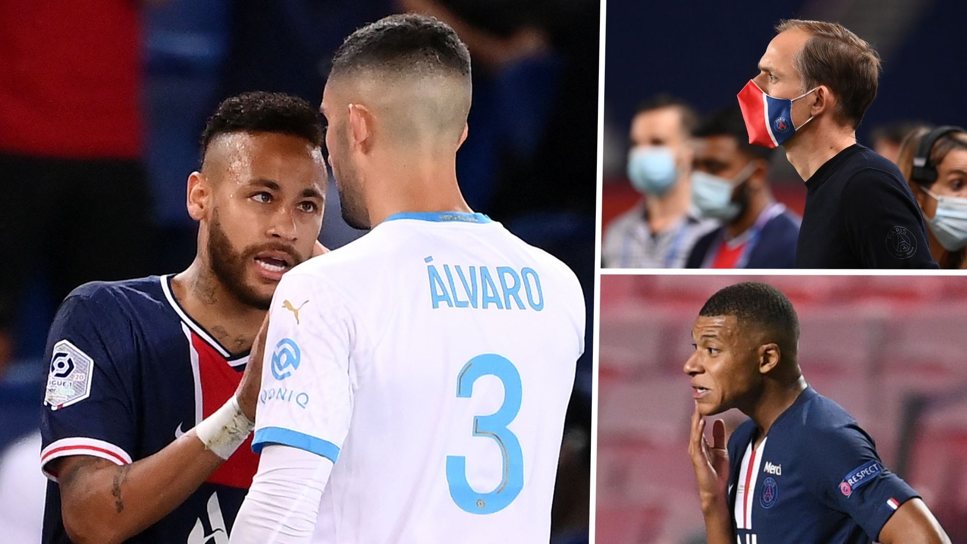 Neymar Thomas Tuchel Kylian Mbappe PSG GFX