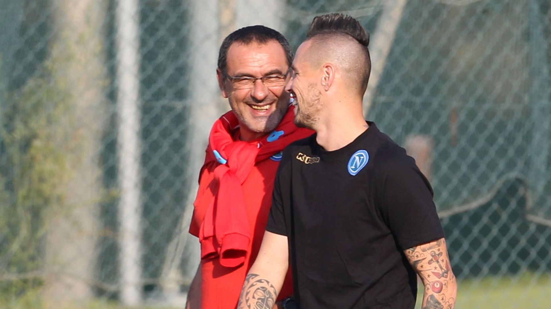 Marek Hamsik Maurizio Sarri Napoli