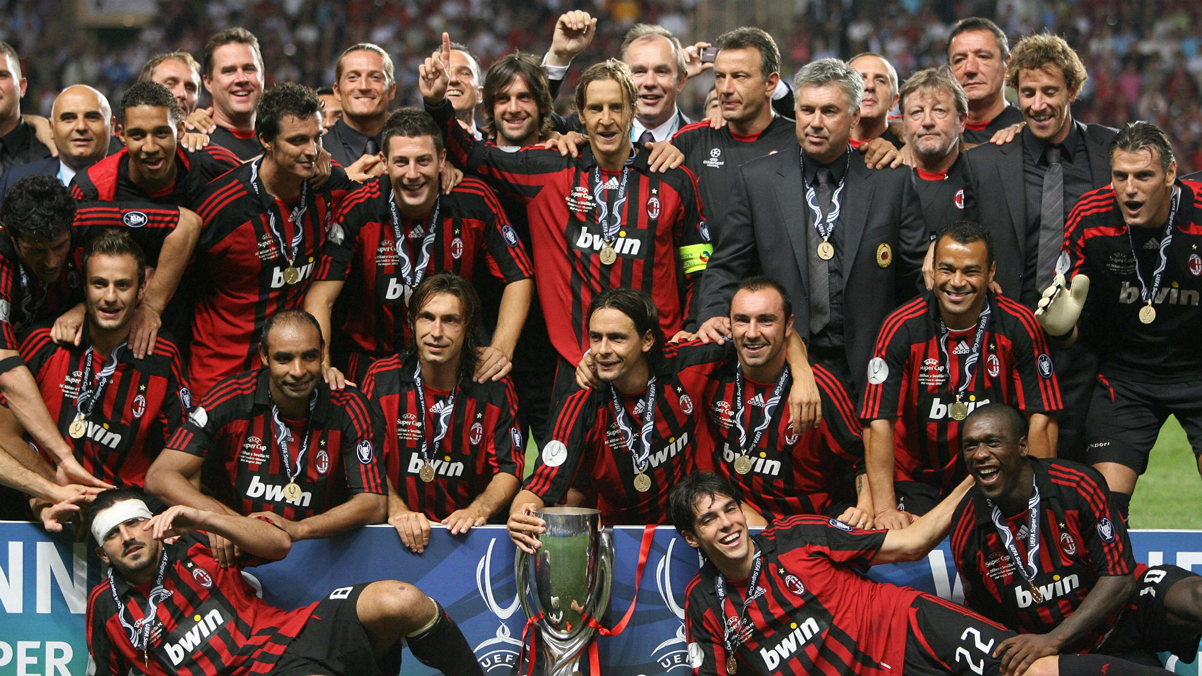 Carlo Ancelotti Milan UEFA SuperCup 2007