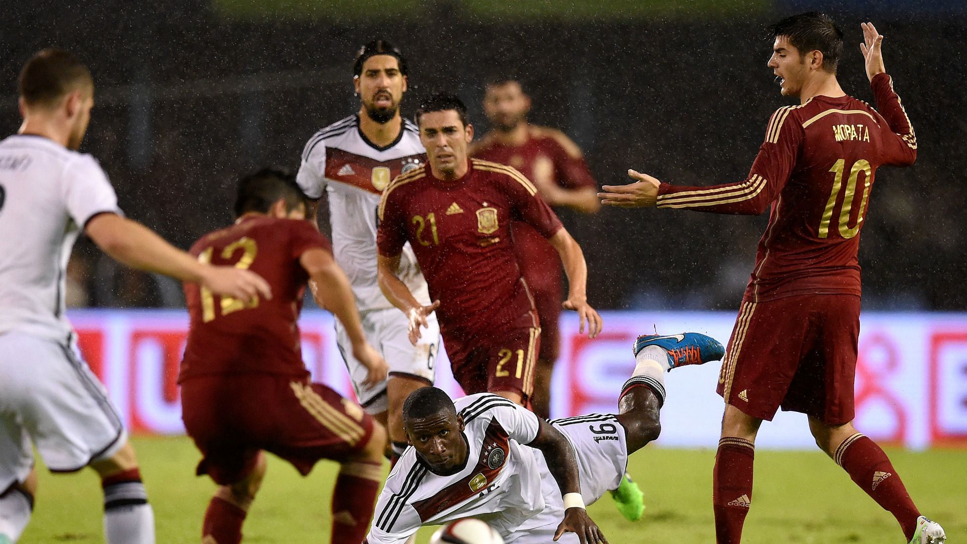 Antonio Rudiger Bruno Soriano Alvaro Morata Spain Germany International Friendly 11182014