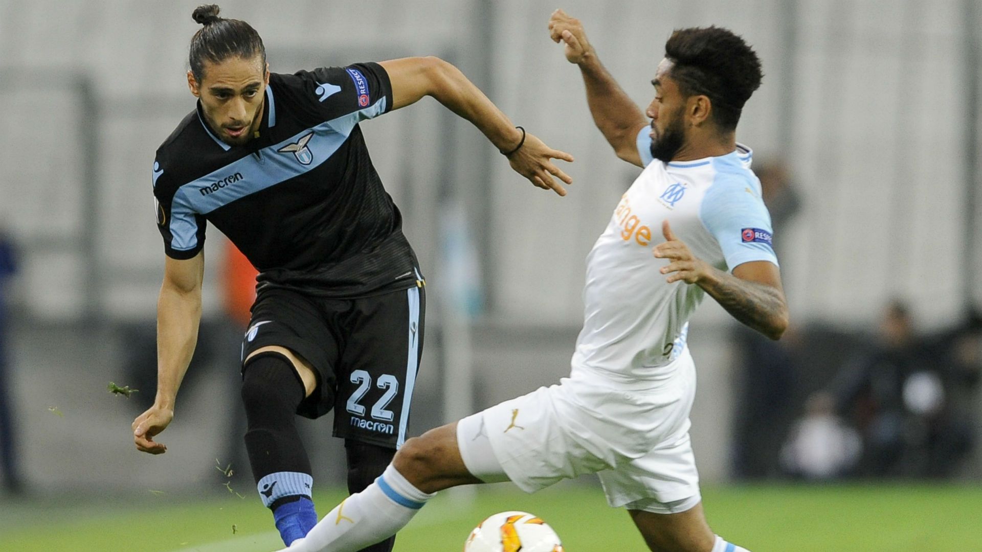 Jordan Amavi Martin Caceres Marseille Lazio UEFA Europa League 25102018