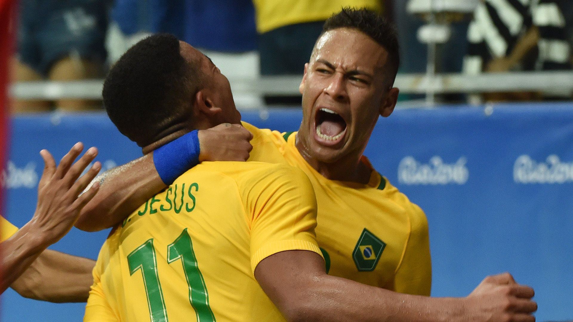 Neymar Gabriel Jesus Denmark Brazil Rio 2016 Olympics 10082016