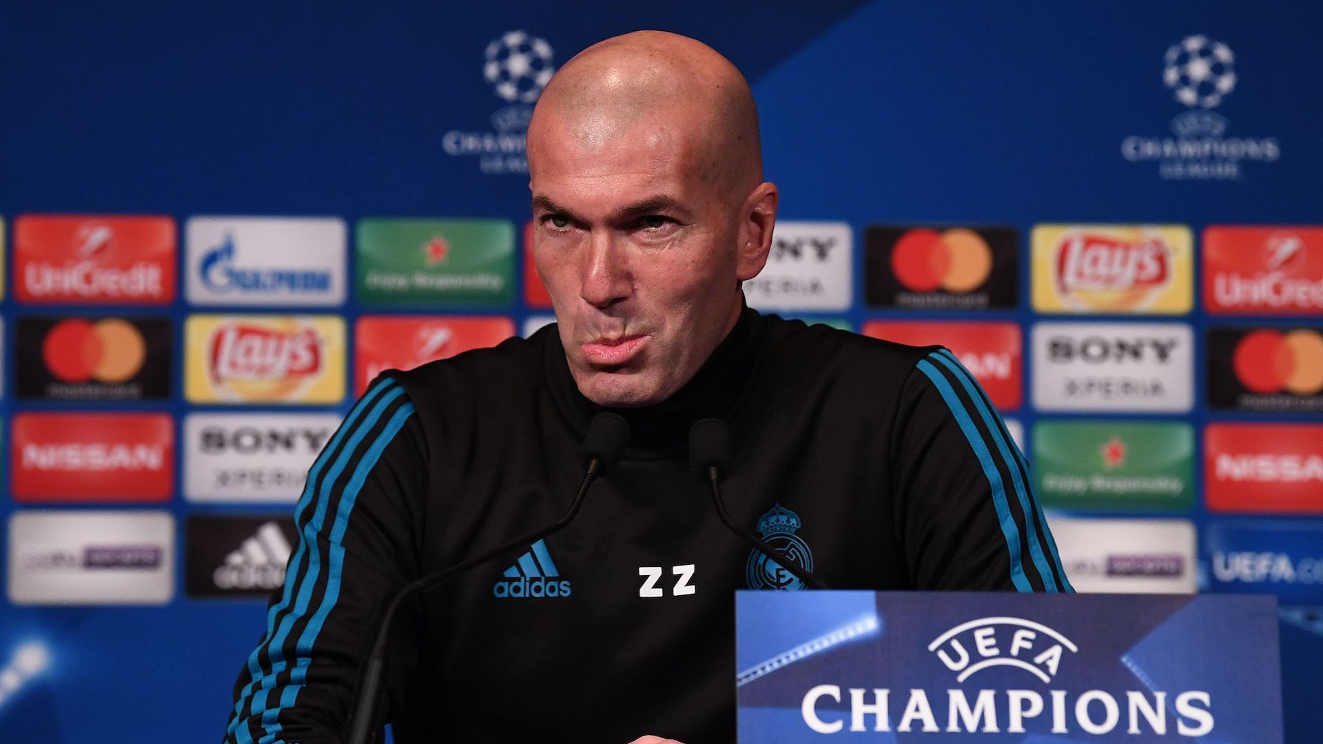 Zinedine Zidane PSG Real Madrid UEFA Champions League press conference