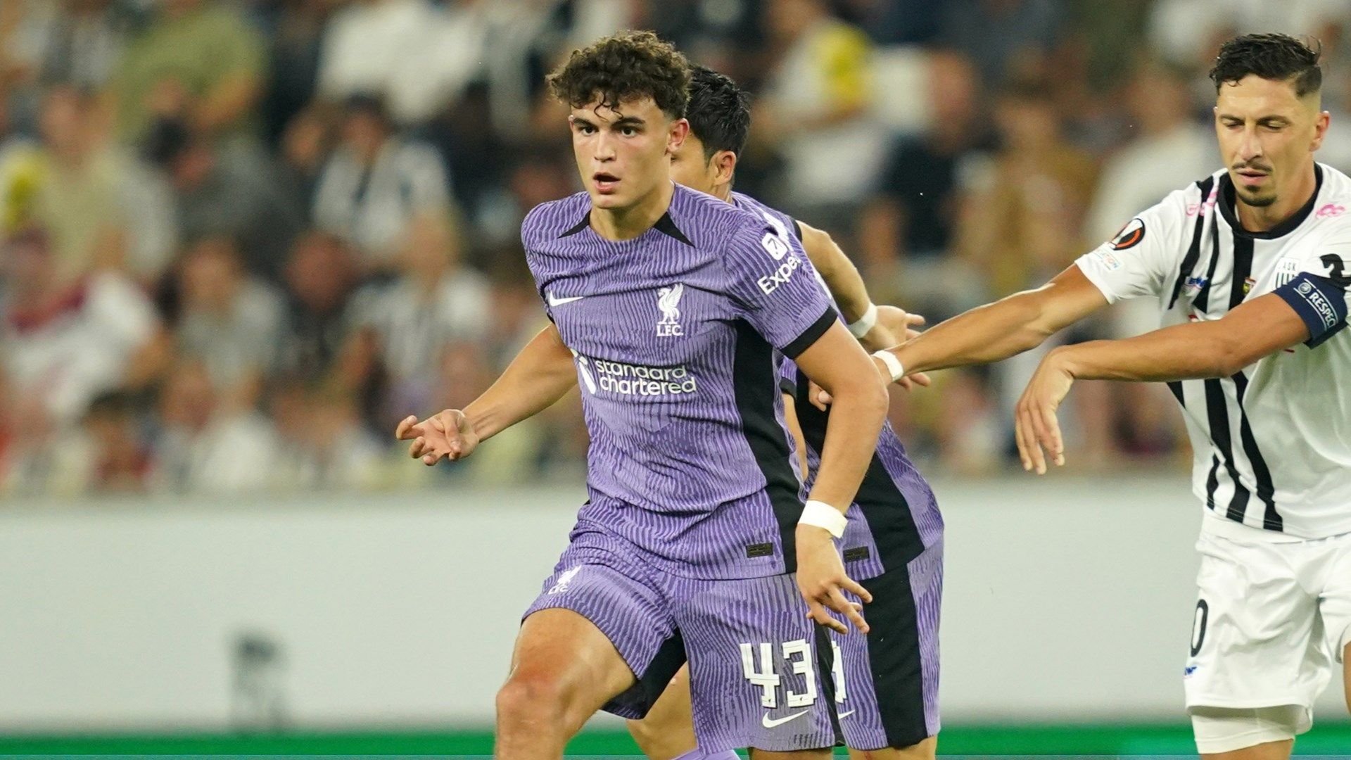 Stefan Bajcetic Liverpool LASK 2023-24 Europa League