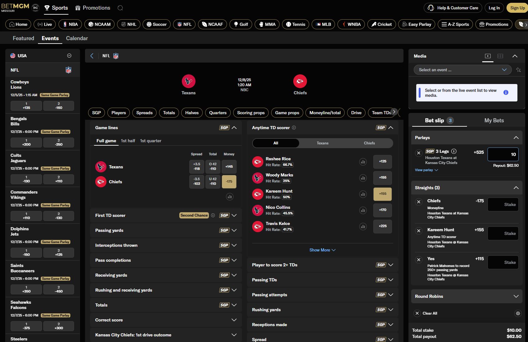 betmgm missouri chiefs