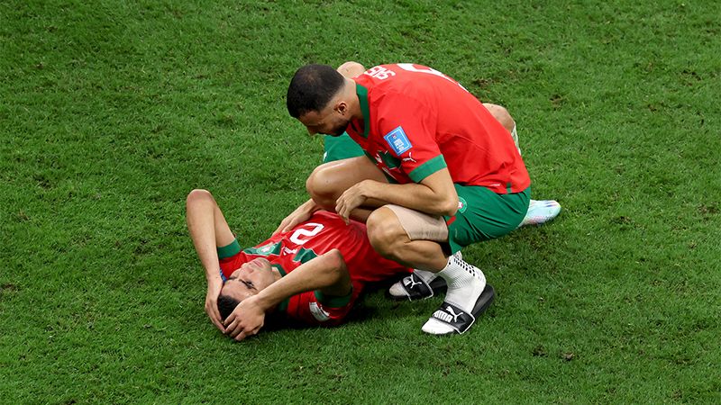 Morocco Hakimi react post-match France World Cup