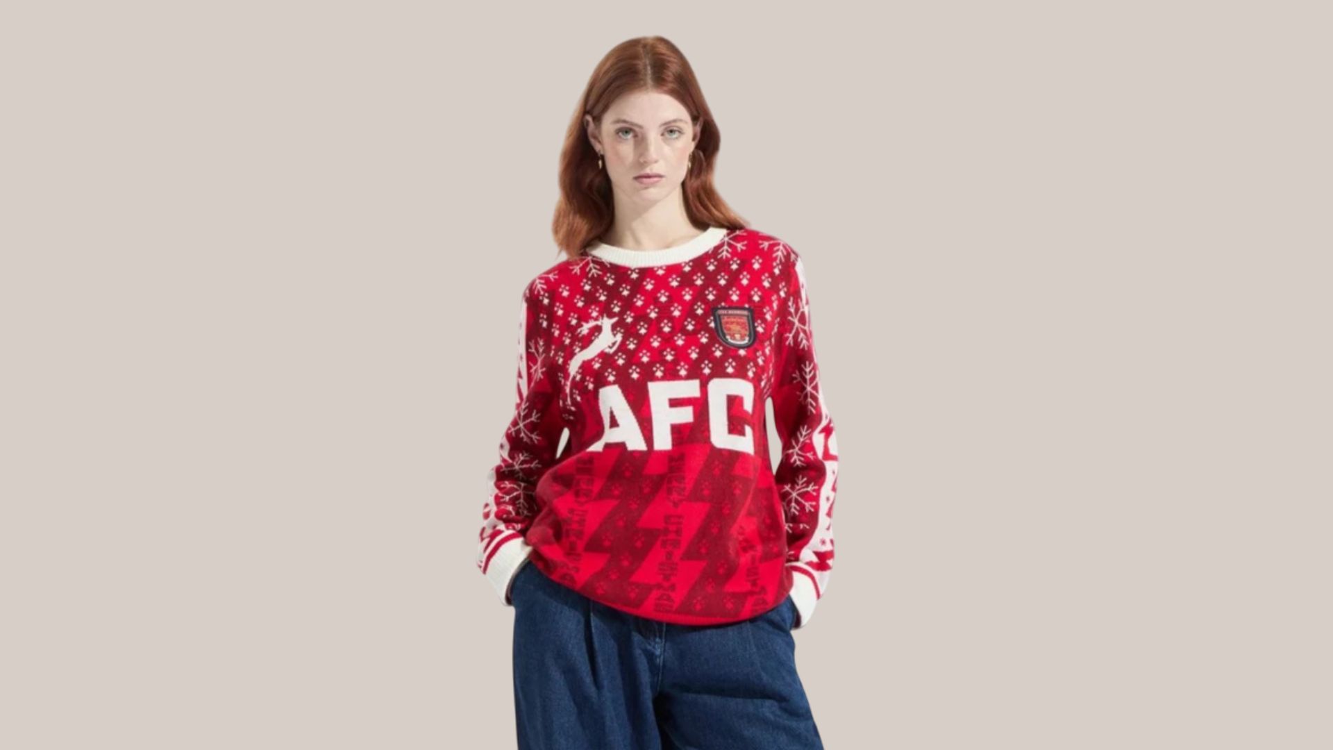 Arsenal Retro Christmas Jumper