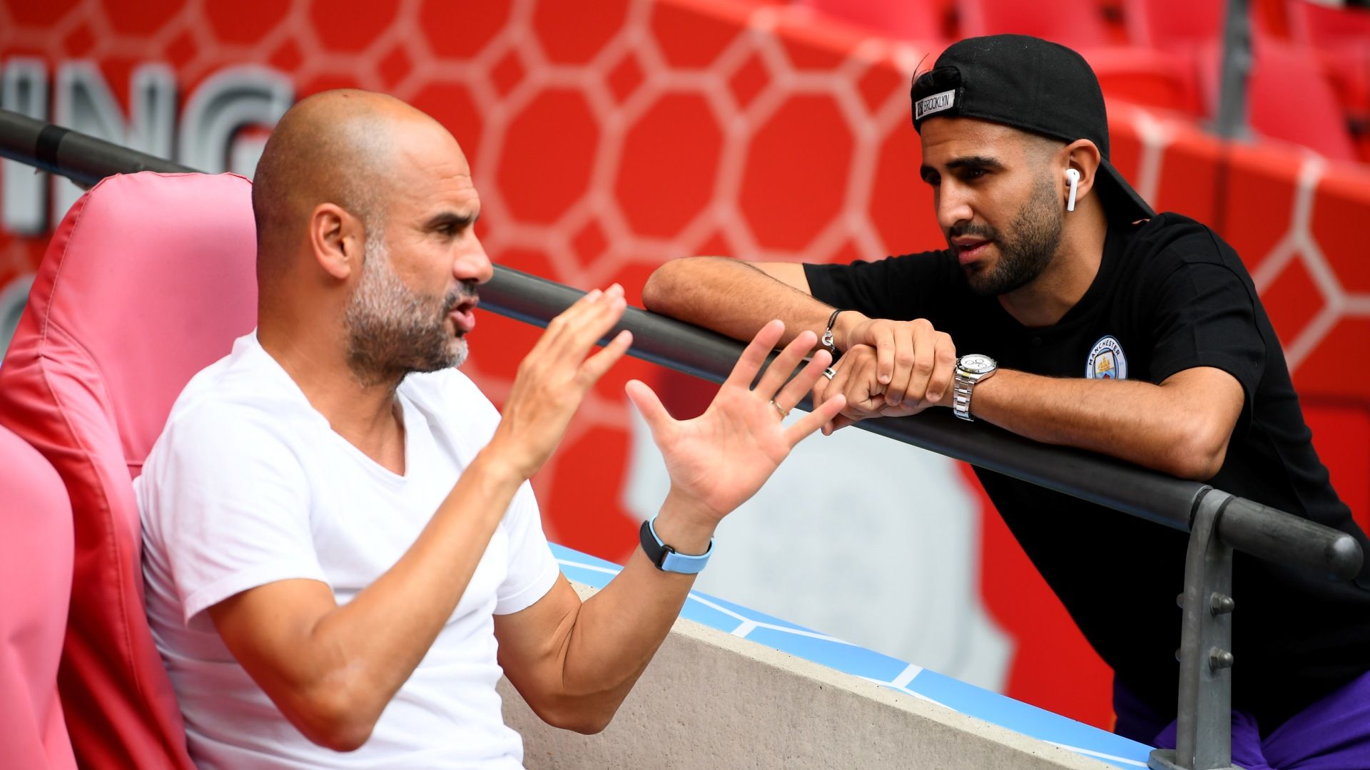 Pep Guardiola & Riyad Mahrez