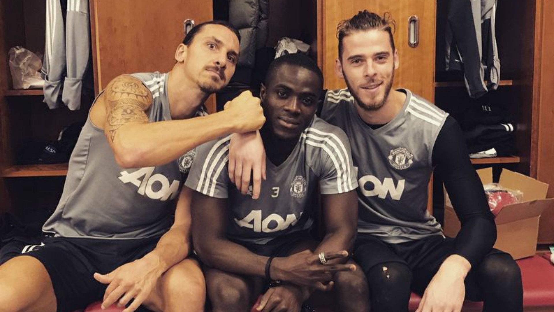 Zlatan Ibrahimovic Eric Bailly David de Gea Manchester United