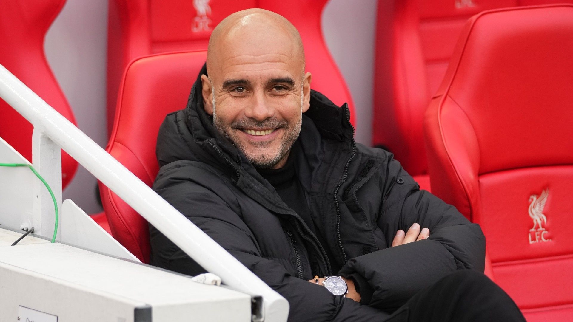 Pep Guardiola Manchester City smile 2022-23