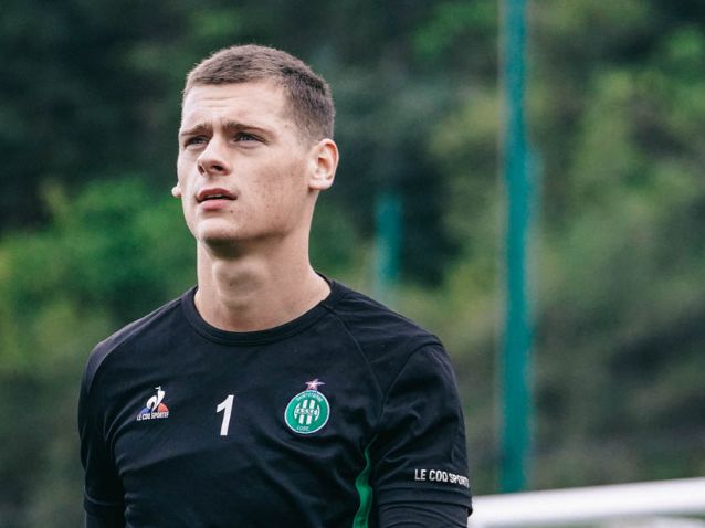 Stefan Bajic à l'entraînement avec l'AS Saint-Etienne.